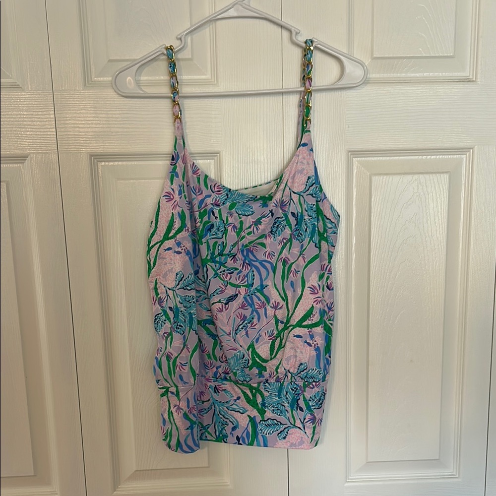 NWT Lilly Pulitzer Chain Strap Tank Sz Med